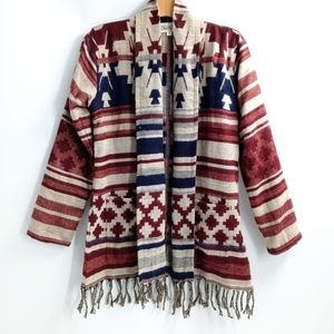 BHANTI Southwest‎ Duster Blanket Print Cardigan Jacket